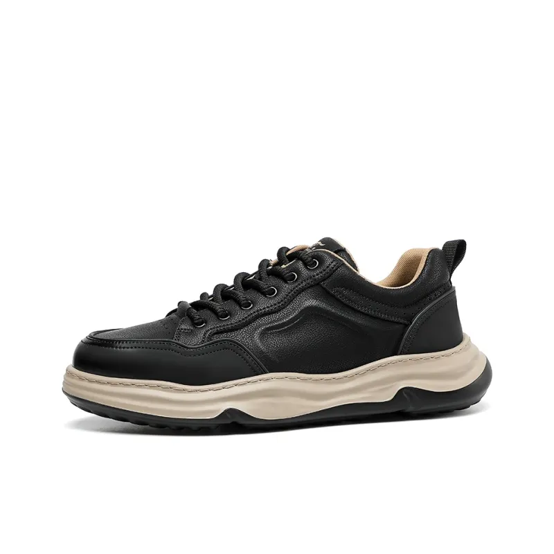 SEPTWOLVES Low Top Casual Shoes Men's Black HD-0