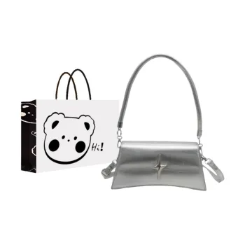 NX DOUGHNUT PU Advanced Sensual Fashion Handbag Women's Black/Silver/Leopard Black/Leopard Brown
