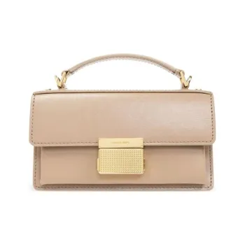 Golden Goose Calfskin Shoulder Bag Crossbody Bag Handbag Small Size Women's Light Umber
