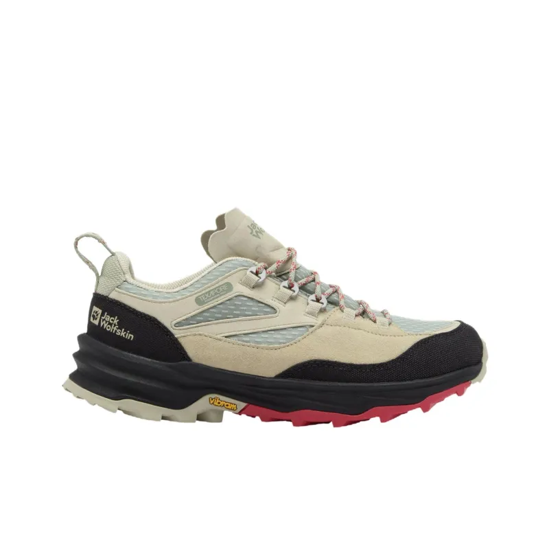 Jack Wolfskin Anti Slip Wear Resistant Low Top Hiking Shoes Women's Ecru-1