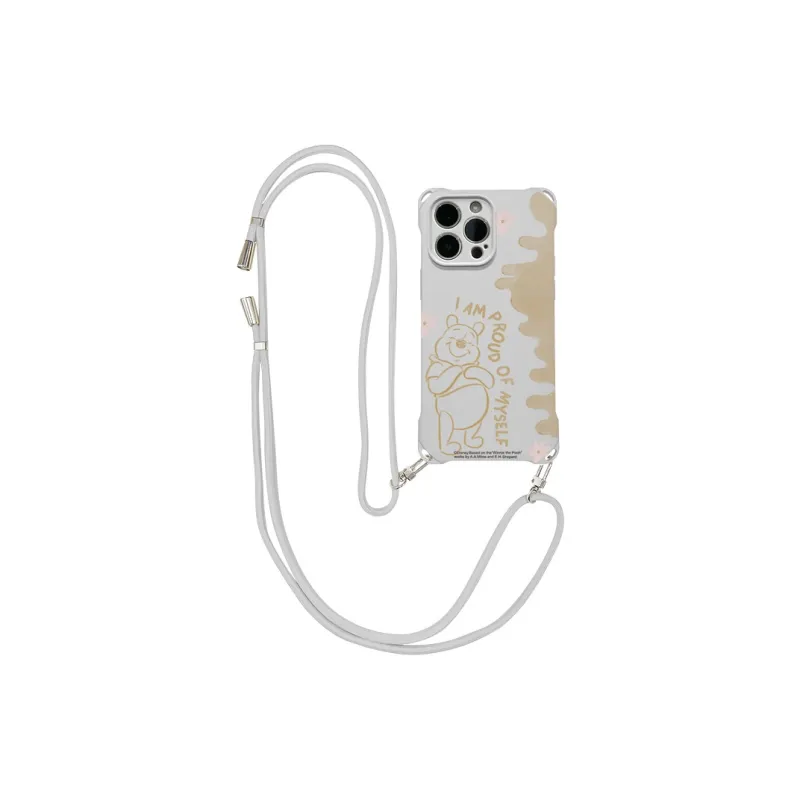 Disney Silicone Material Cartoon Winnie Crossbody Phone Cases Compatible With Apple 16 Pro Max/Pro/Plus/15/14/13-4