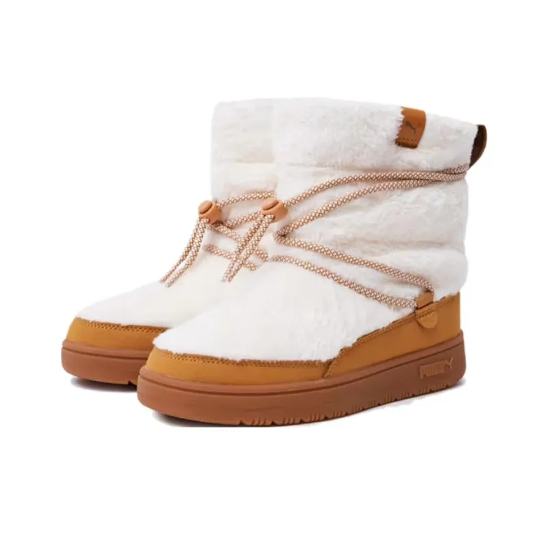 PUMA Snowbae Thermal Abrasion Resistant Short Snow Boots Women's White Brown-2