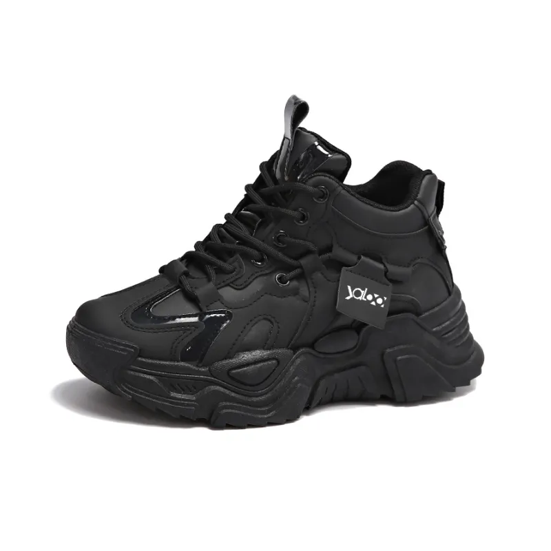 Yalu Chunky Sneakers Women's Low Top White/Khaki/Black-6