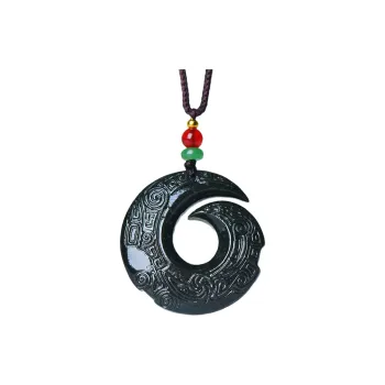Jing Ruyu Hetian Jade Necklaces Green Jade Unisex
