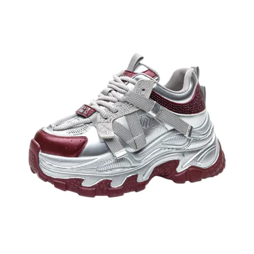 The Mystery Of Glamour Slip Resistant Low Top Chunky Sneakers Women's