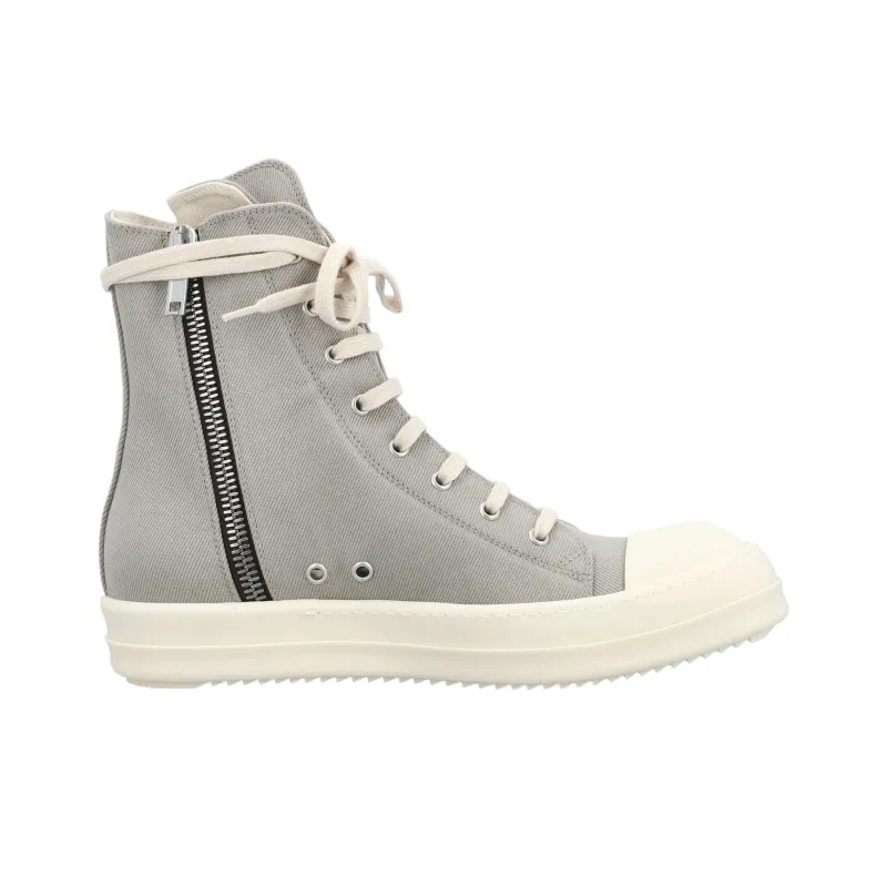 Rick Owens DRKSHDW High Top Canvas Shoes Men's Gray-1