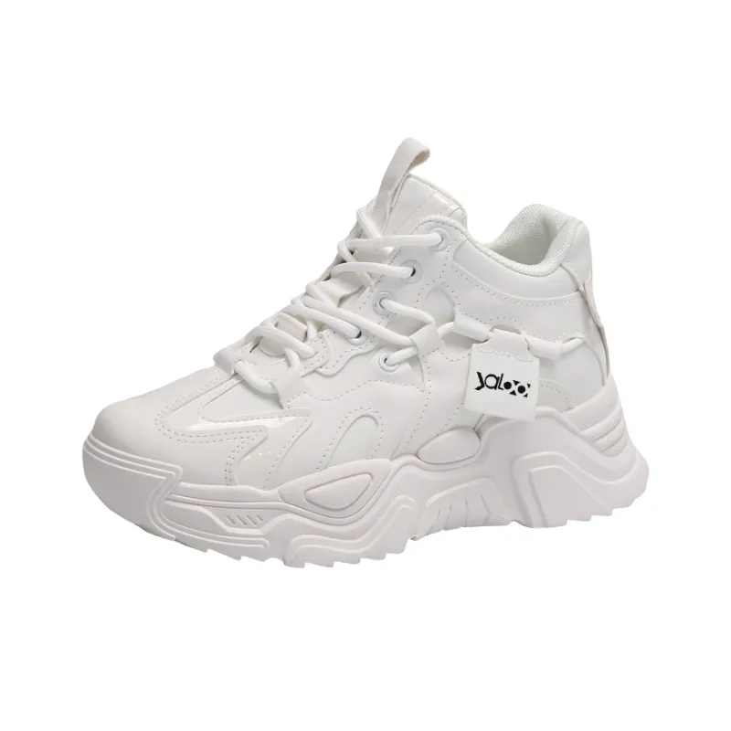 Yalu Chunky Sneakers Women's Low Top White/Khaki/Black-0