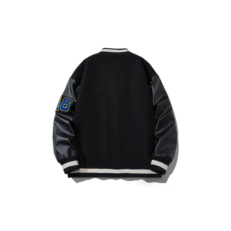RAP PANDA Baseball Jacket Unisex Black-1