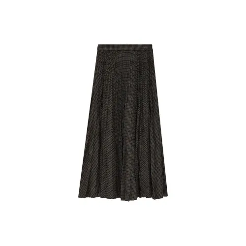 Balenciaga Checkered Pleated Skirt