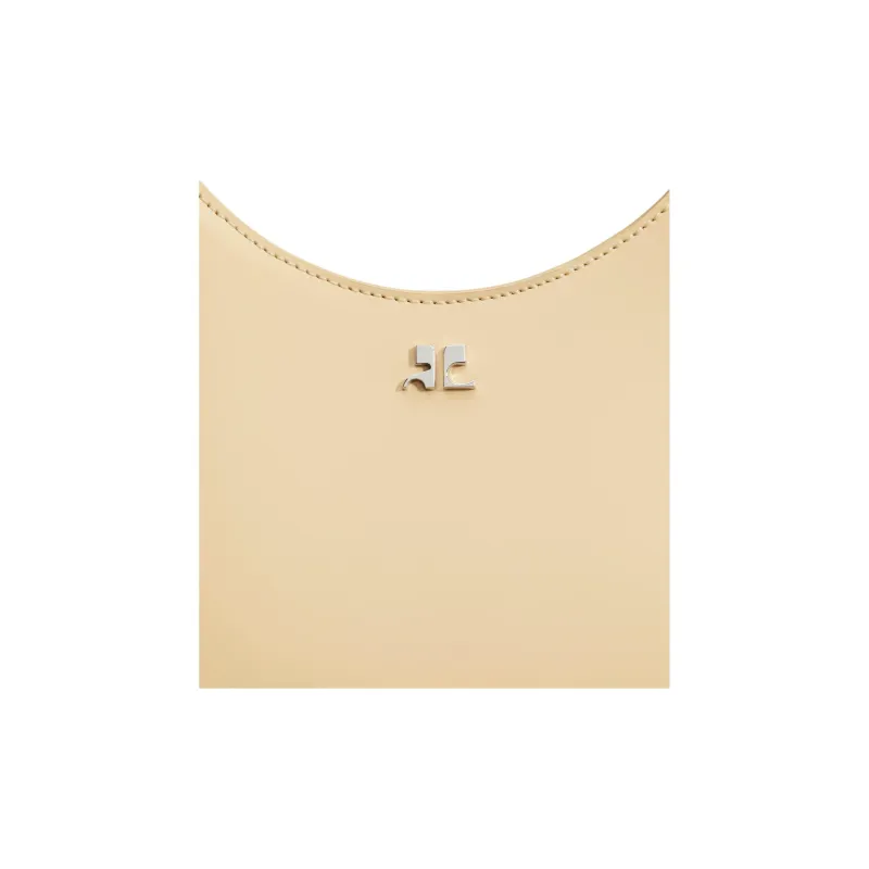 COURREGES Calfskin Shoulder Bag Crossbody Bag Handbag Women's Yellow-5