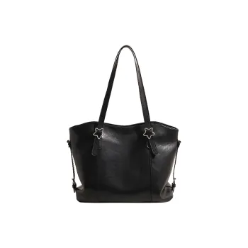 Morellybear PU Tote Bag Shopping Bag Shoulder Bags Regular Women's Brown/Black/Ecru