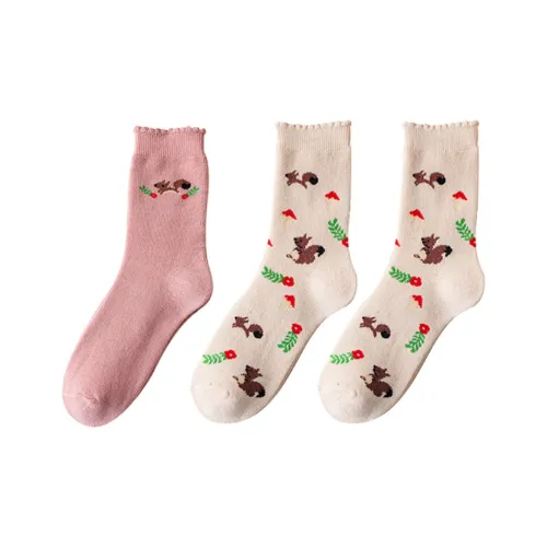 Cotton Gene Mid Calf Socks Women's Combo Set