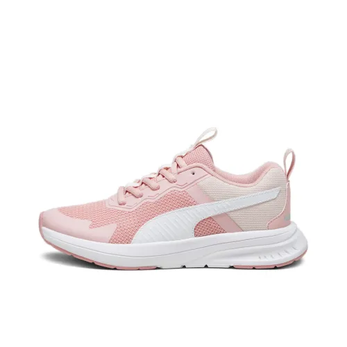 PUMA Evolve Run Mesh Anti-Slip Wear-Resistant Low-Top Kids Lifestyle Shoes Pink White Teenagers