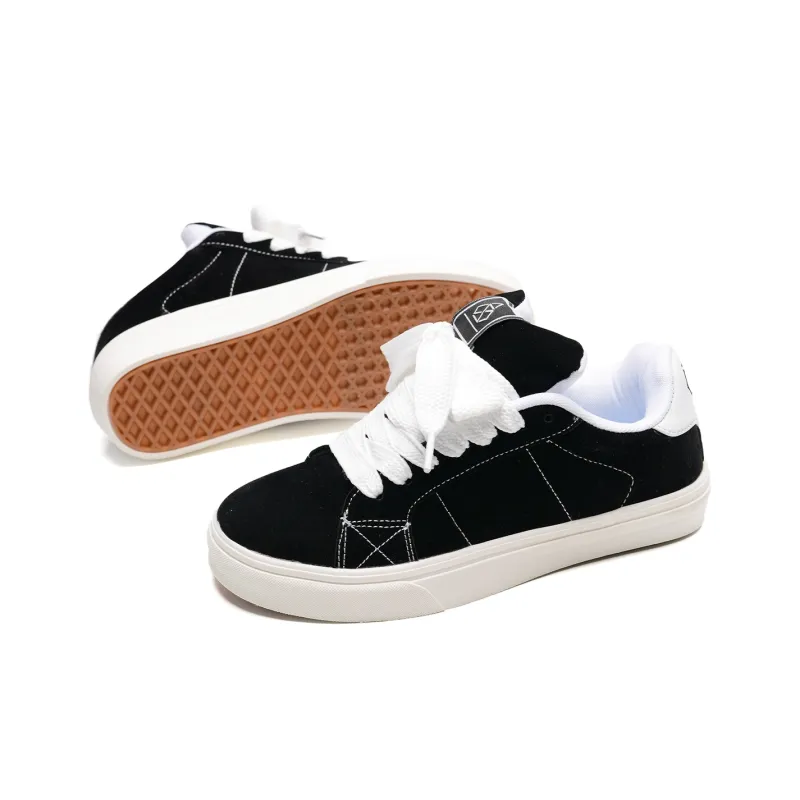 7 SEVFUN Wear resistant And Lightweight Low Top Skateboard Shoes Unisex Black-21