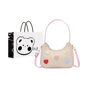 NX DOUGHNUT PU Good Looking Heart Shoulder Bag, Crossbody Bag, Handbag Women's Pink/Brown/Silver