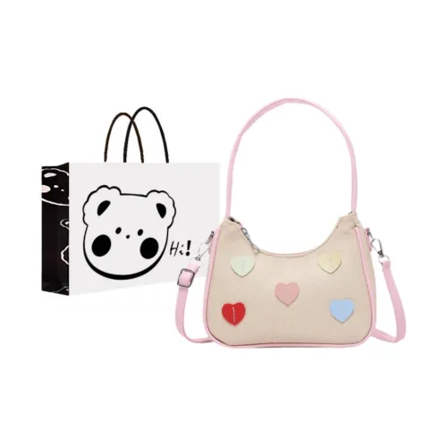 NX DOUGHNUT PU Good Looking Heart Shoulder Bag, Crossbody Bag, Handbag Women's Pink/Brown/Silver