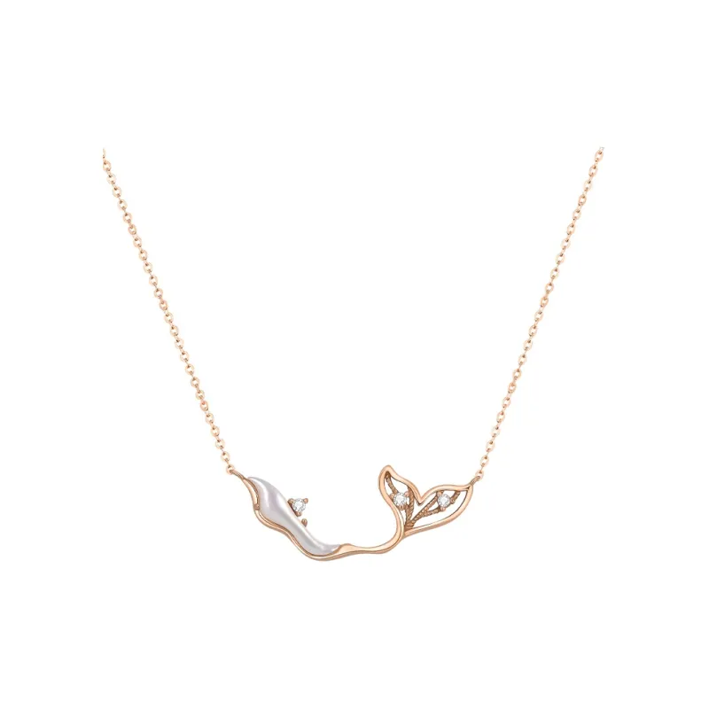 KING OF BLING 925 Silver, Mother Of Pearl, Cubic Zirconia Necklaces Women's-4