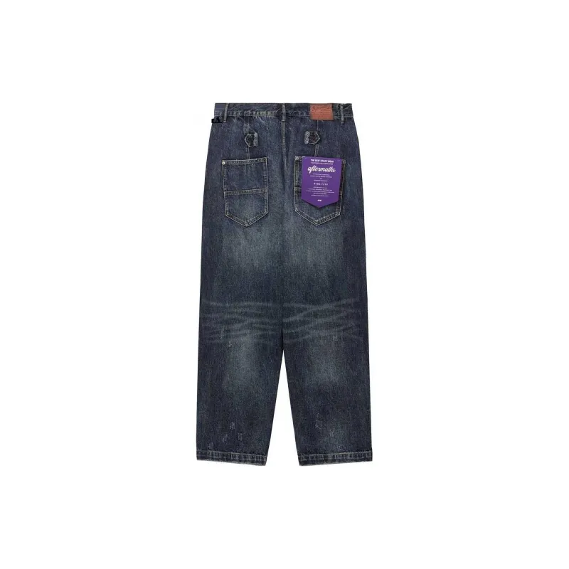 Aftermaths Jeans Men's Navy Blue-1