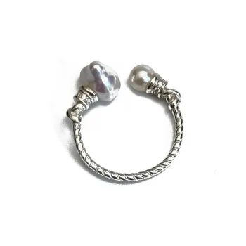 SANWUBALUOKE Freshwater Pearl Rings Women's