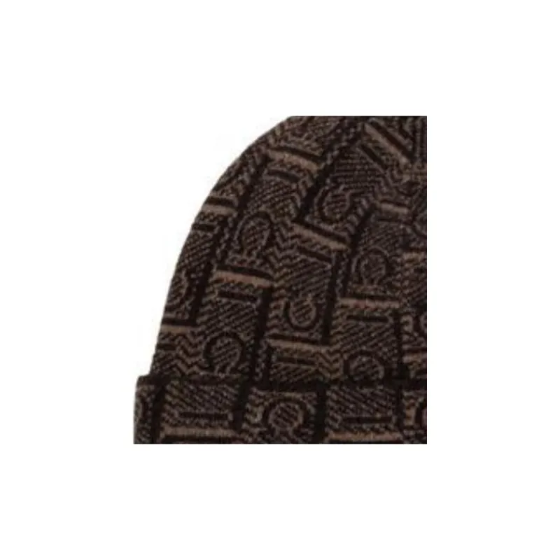 Ferragamo Monogram Jacquard Knitted Beanie-2