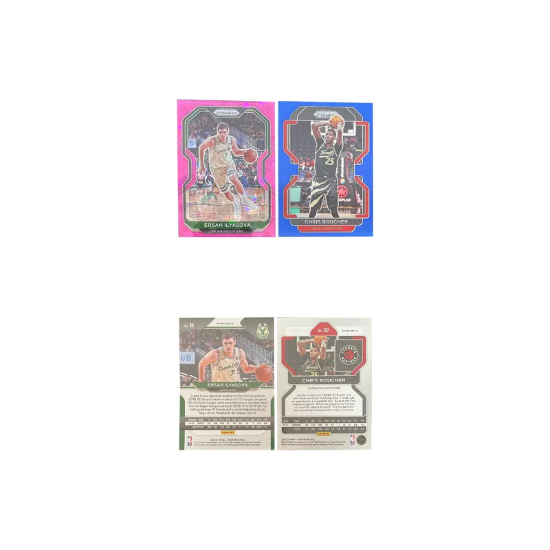 PANINI 2021 Prizm Ilieasova Pink Fold+2022 PZ Bosh Blue Fold 025/199 Same Back Player Card Pass Sports Cards 2 Pcs-2