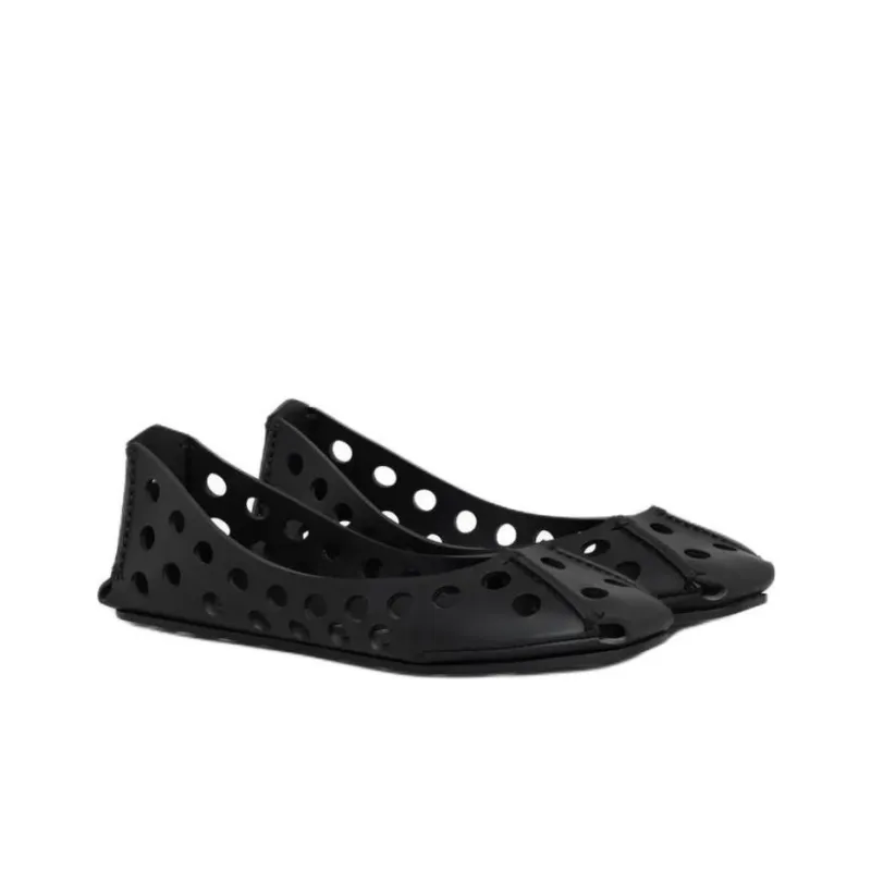 Alaia Perfo Casual Single Shoes Women's Black-2