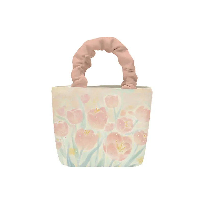 AOSONG Technical Fabric Handbag Unisex White & Pink-0