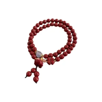 Bubble Scallops Reconstructed Cinnabar Bracelets Unisex