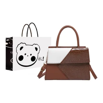 NX DOUGHNUT PU Niche Design Patchwork Small Square Bag One Shoulder Handbag Regular Women's Multicolor