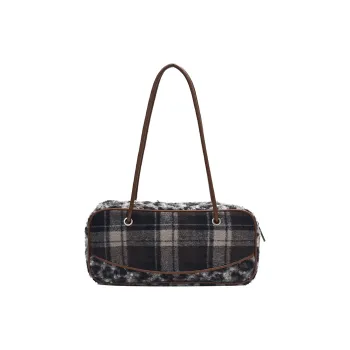 BRINCH Woolen Shoulder Bag Women's Coffee/Jasper/Black