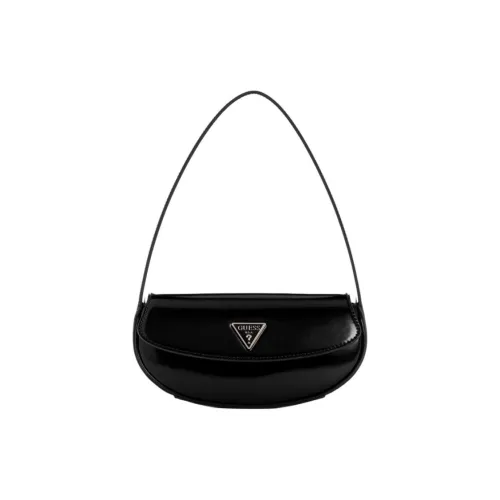 GUESS Artificial Leather Shoulder Bag Medium Size Women's Black