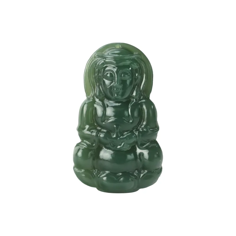 YUJIANQINGJIE Pendants Green Jade Unisex-0