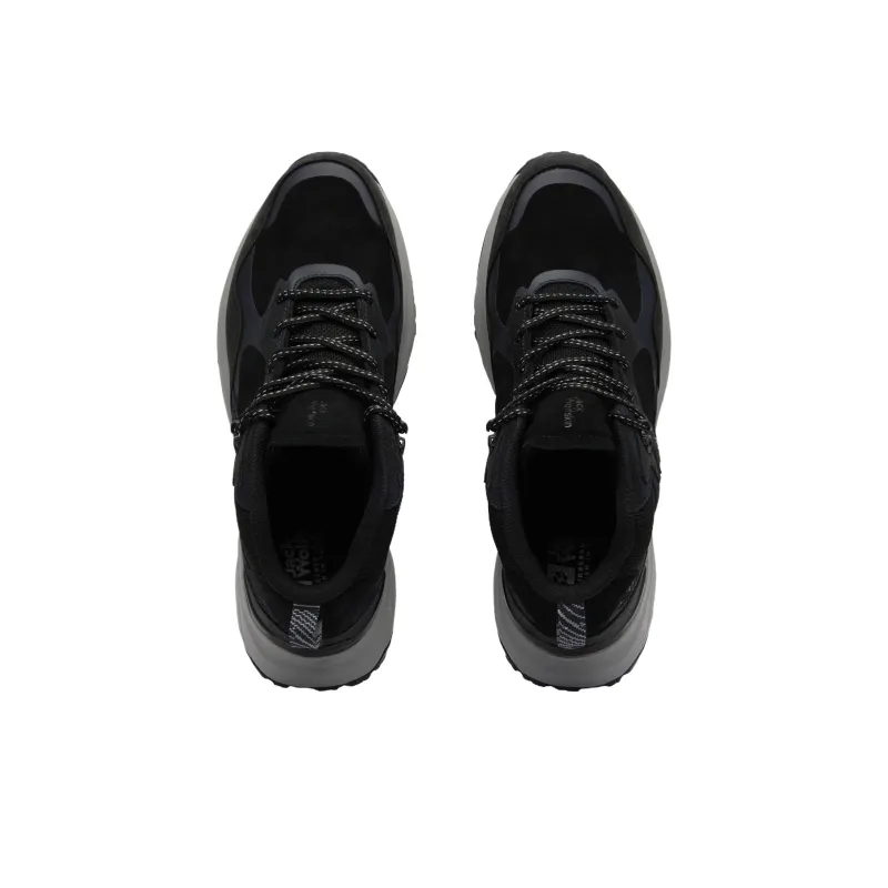 Jack Wolfskin Waterproof And Breathable Mid Top Outdoor Shoes Men's Black-3