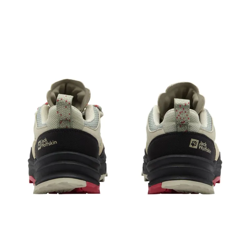 Jack Wolfskin Anti Slip Wear Resistant Low Top Hiking Shoes Women's Ecru-4
