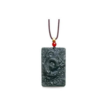 Artisan Lock Heart Jade Hetian Jade Necklaces Green Jade Unisex