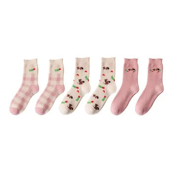 Cotton Gene Mid Calf Socks Women's Combo Set