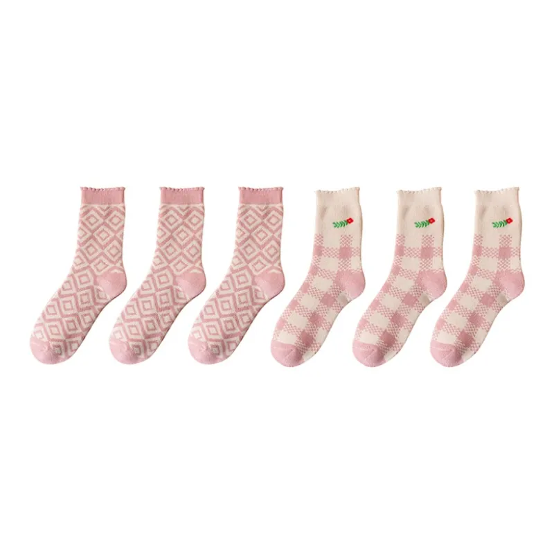 Cotton Gene Mid Calf Socks Women's Combo Set-26