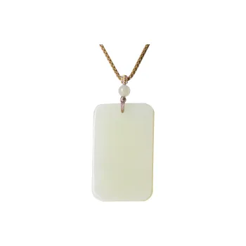 Survival Hetian Jade Necklaces White Jade/Pale Greenish White Jade Unisex