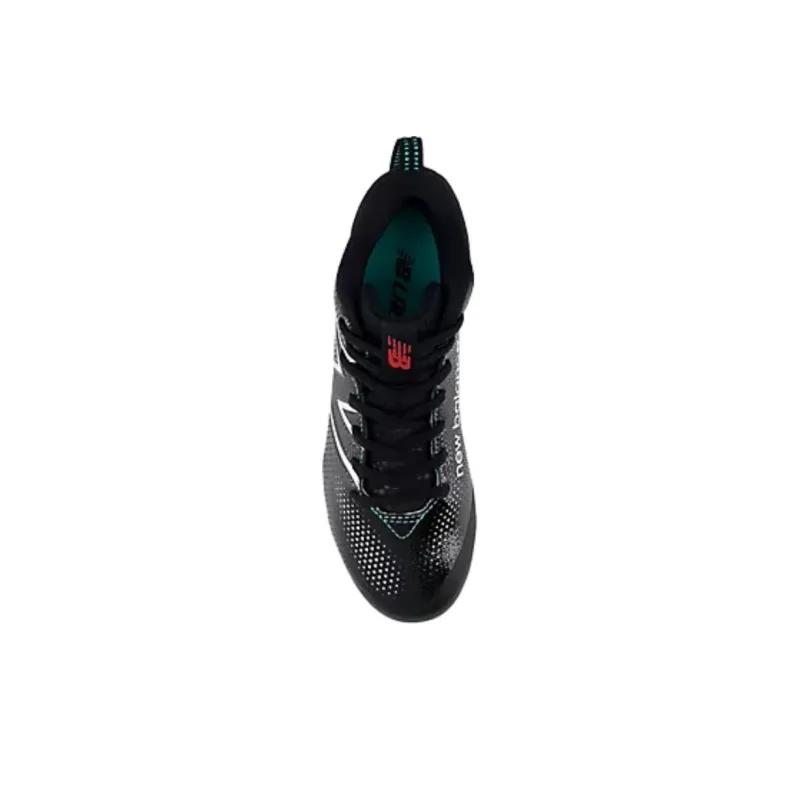 New Balance FreezeLX Anti Slip Wear Resistant Mid Top Kids' Soccer Shoes Black Teenagers-3