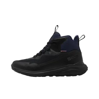 Jack Wolfskin Anti Slip Wear Resistant Mid Top Outdoor Shoes Men's Black Gray Color