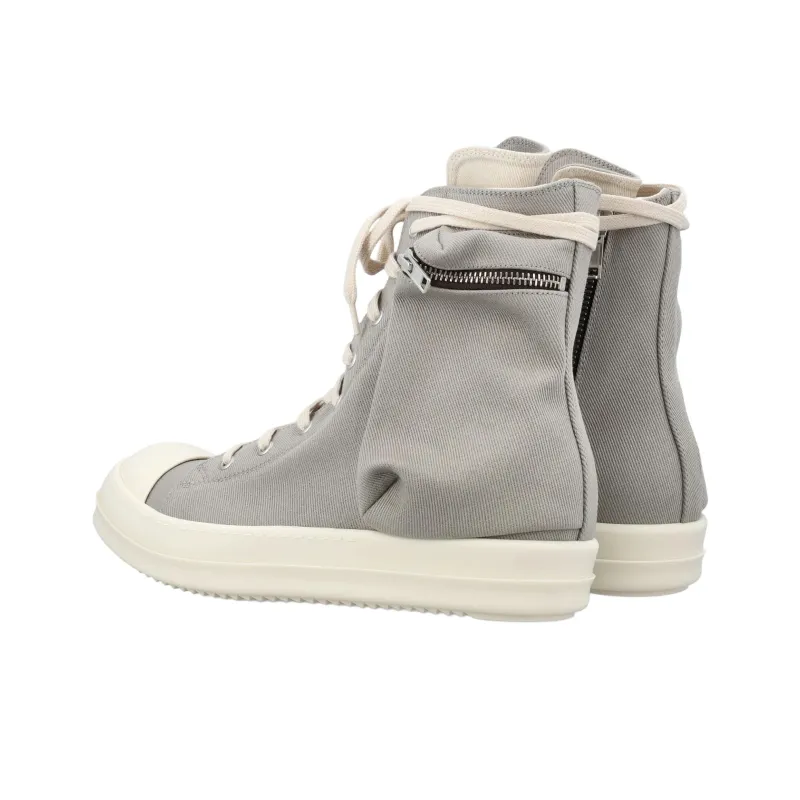 Rick Owens DRKSHDW High Top Canvas Shoes Men's Gray-3