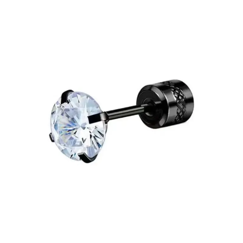 GUDUD Zirconium Titanium Steel Stud Earrings Unisex-5