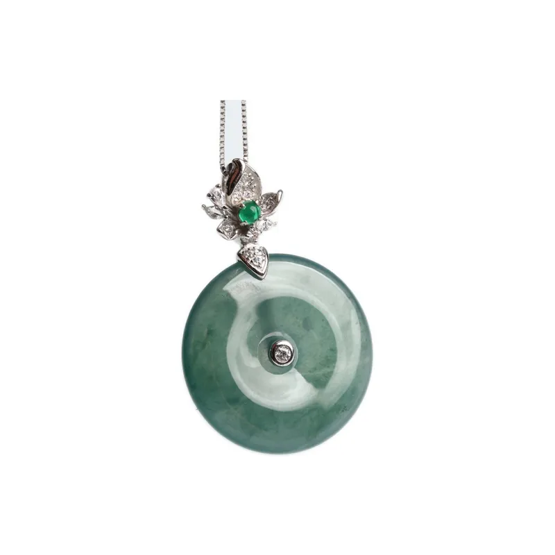 Oushuo Jewelry Ice Glutinous Jadeite Necklaces Women's-1