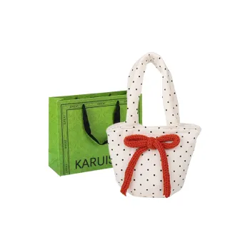 KARUISHA Cotton Handbag Women's White/Ecru/Small Bear Ecru/Small Flower Ecru/Khaki
