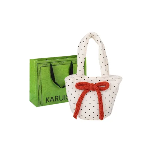 KARUISHA Cotton Handbag Women's White/Ecru/Small Bear Ecru/Small Flower Ecru/Khaki