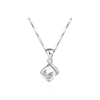 KING OF BLING 999 Fine Silver Zircon Necklaces Women's