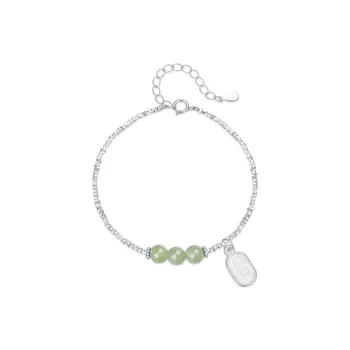 SEVEN COOK Hetian Jade Bracelets Pale Greenish White Jade Women's