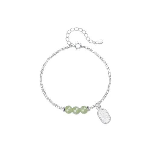 SEVEN COOK Hetian Jade Bracelets Pale Greenish White Jade Women's