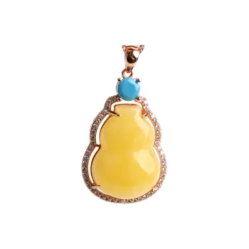 Ou Said Jewelry Amber Beeswax Necklaces Women's