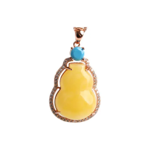 Ou Said Jewelry Amber Beeswax Necklaces Women's